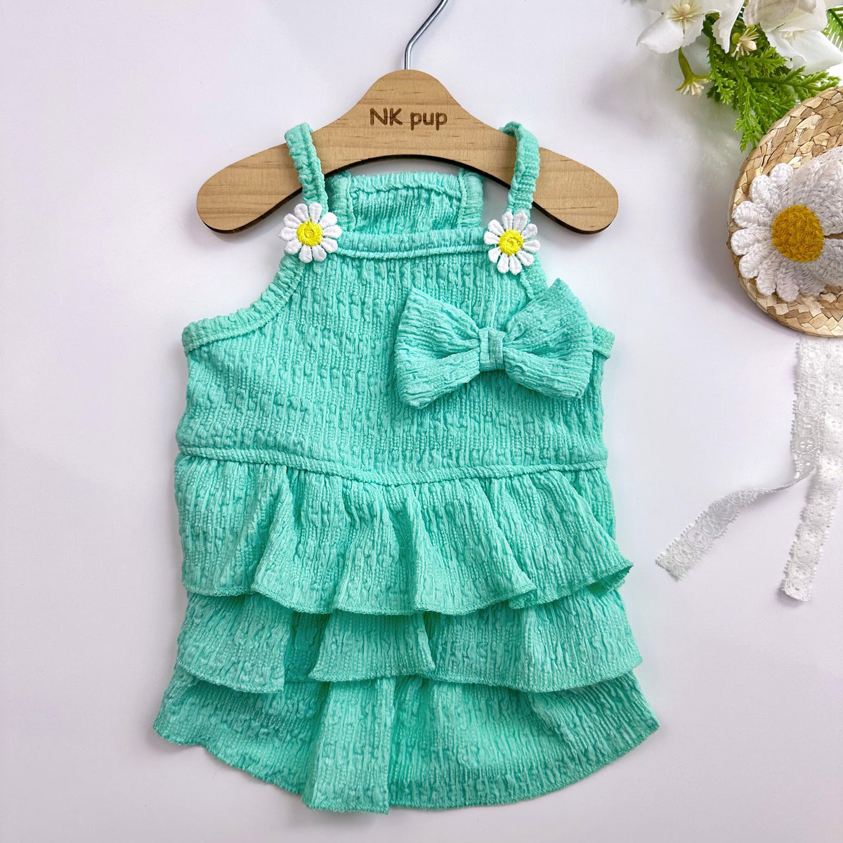 Ruffle Dress, S-XL, Dog Dress, Dog Wedding, Dog Summer Dress, Gift for Furry Friends, NKPUP - NKpup