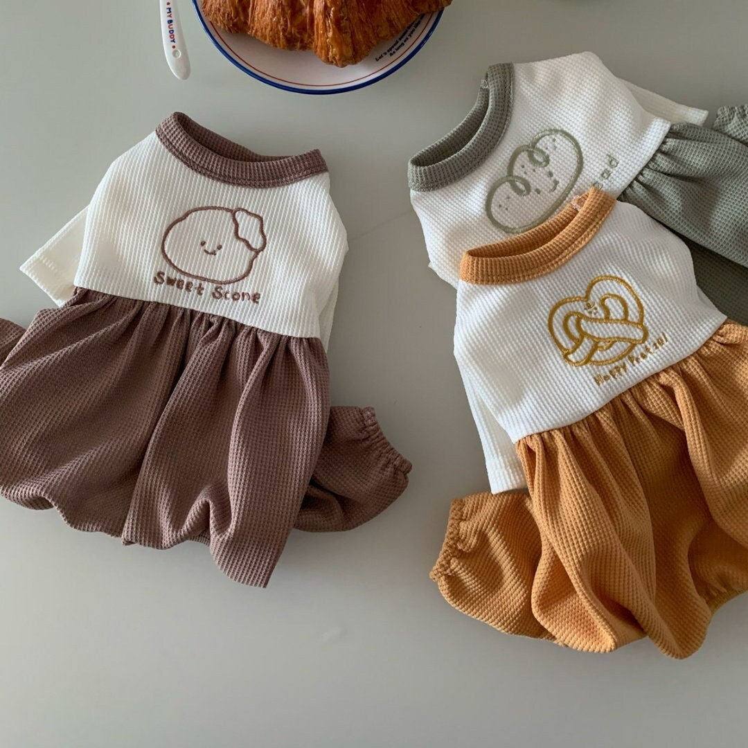 Bread Waffle Overall, S-XL, Romper for Pet, Dog Jumpsuit, Small Dog Clothes, NKPUP - NKpup