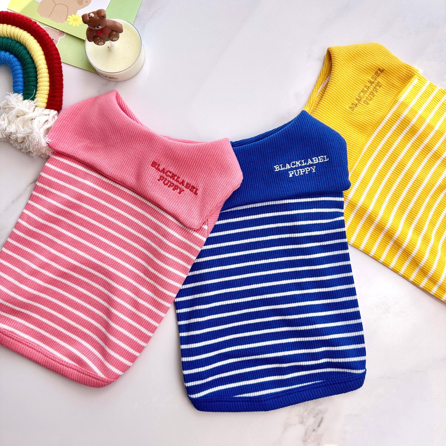 Sailor Collar Stripe Shirt, XS-2XL, Pet Clothing, Dog-Tee, Dog T-shirt, Dog Top, Small Dog Clothes - NKpup