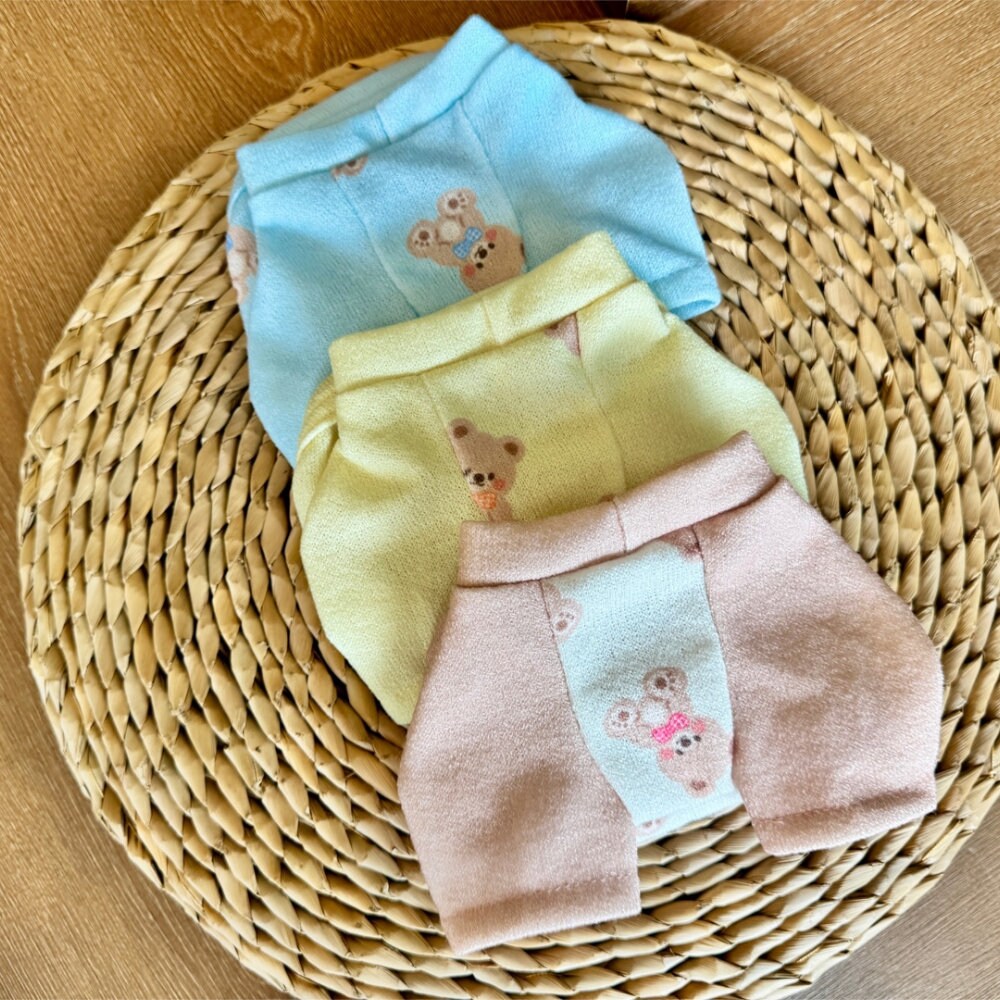 Pastel Bear Top, S-2XL, Small Dog Clothes, Dog Knit, Dog Top, Dog Clothes for Winter - NKpup