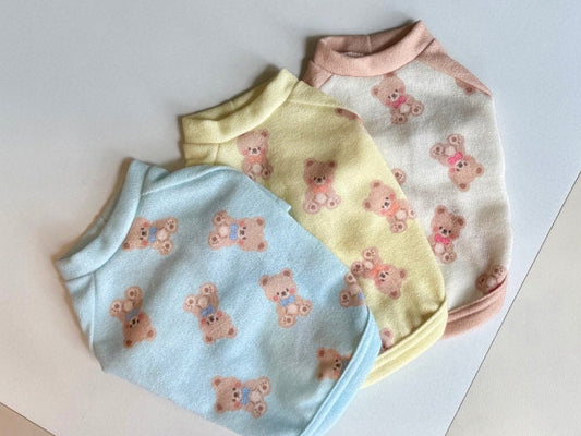 Pastel Bear Top, S-2XL, Small Dog Clothes, Dog Knit, Dog Top, Dog Clothes for Winter - NKpup