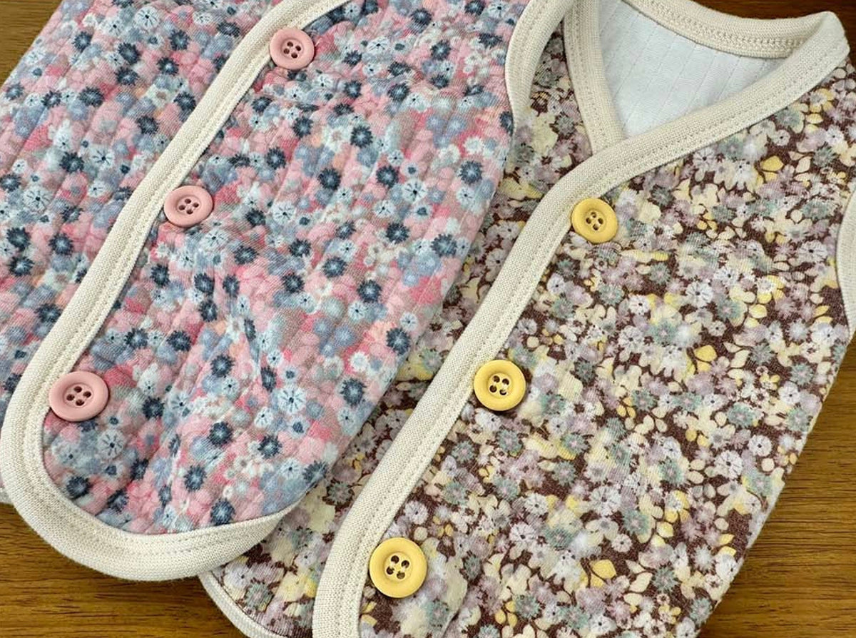 Floral Quilted Vest, S-2XL, Small Dog Clothes, Dog Vest, Dog Outer, Small Dog Fashion, NKPUP - NKpup