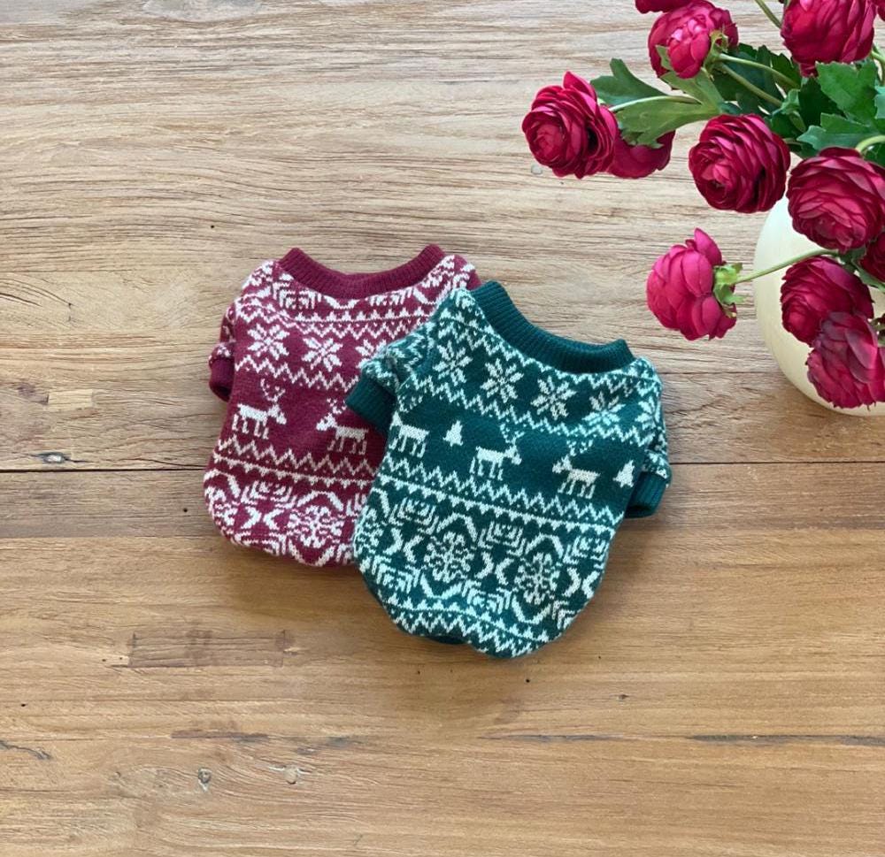 Festive Knit Sweater, S-2XL, Pet Sweater, Dog Top, Gift Idea for Furry Friends, Dog Apparel, Pet Clothing - NKpup