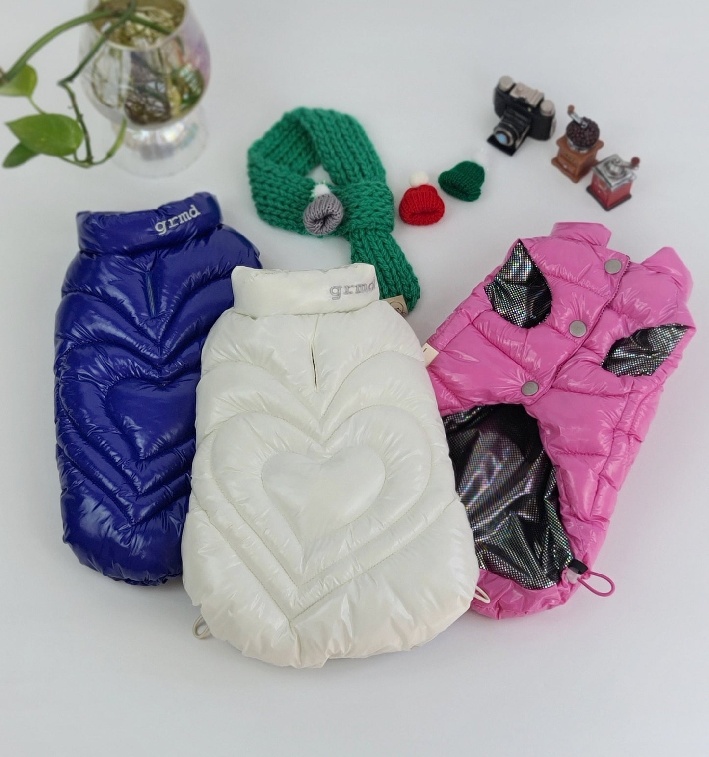 Heart Puffer Jacket, S-2XL, Dog Winter Jacket, Small Dog Cloths, Dog Jacket, Dog Outdoor, Dog Apparel, Pet Clothing - NKpup