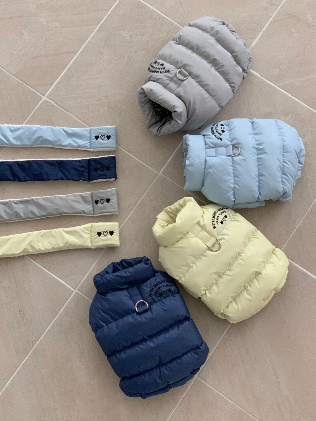 Thermal Puffer Vest & Muffler Set, S-2XL, Pet Clothing, Dog-Vest, Dog Jacket, Dog Fashion, Dog Apparel, Pet Clothing - NKpup