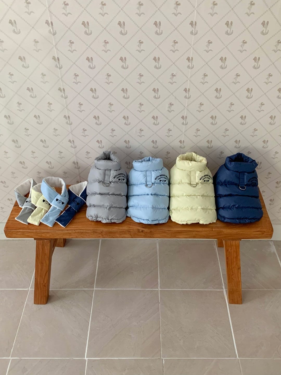 Thermal Puffer Vest & Muffler Set, S-2XL, Pet Clothing, Dog-Vest, Dog Jacket, Dog Fashion, Dog Apparel, Pet Clothing - NKpup