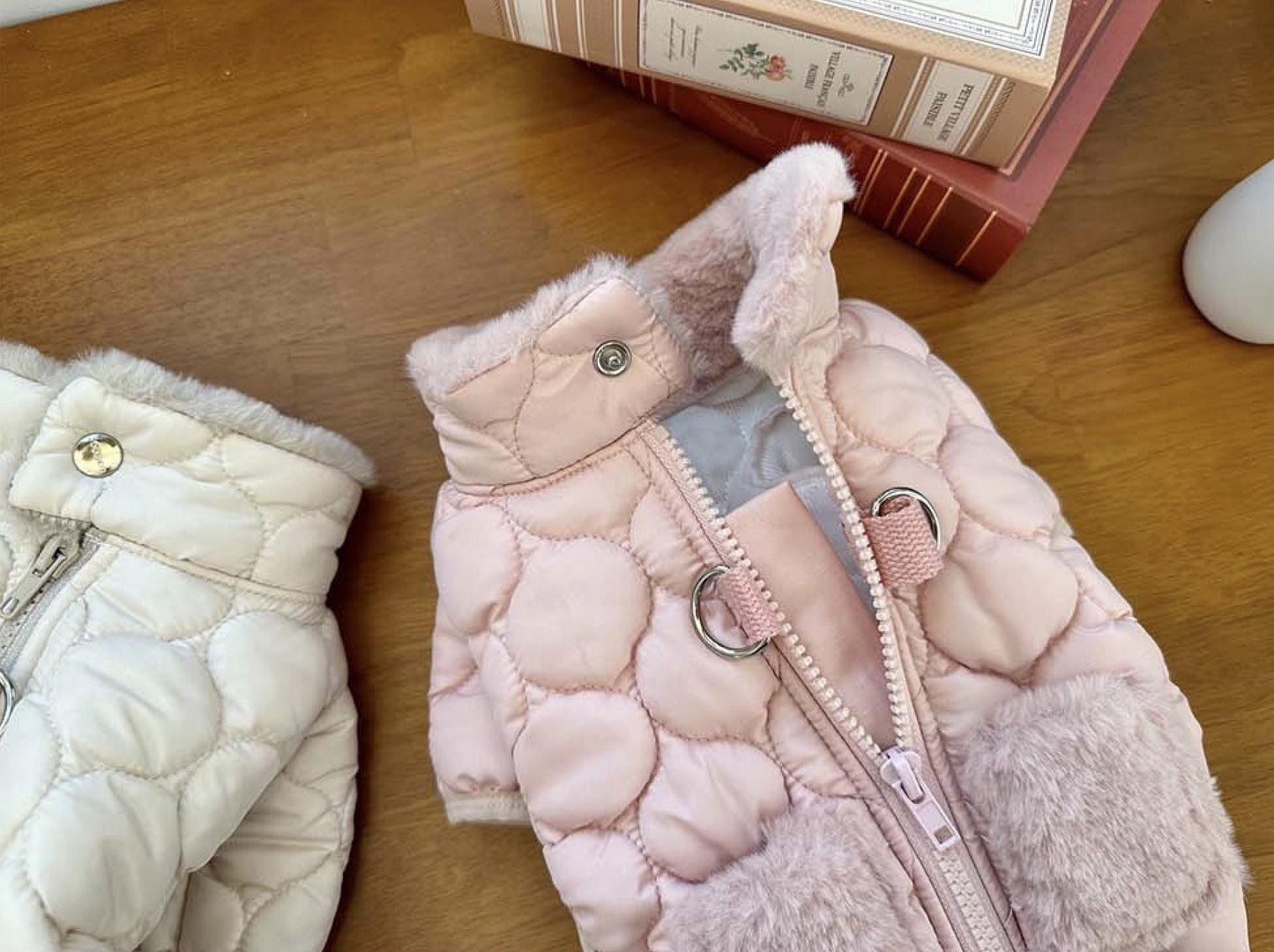 Cozy Quilted Fur Outfit Overall&Dress, S-2XL, Dog Jumpsuit, Dog Winter Dress, Small Dog Clothes, Dog Winter Top, NKPUP - NKpup