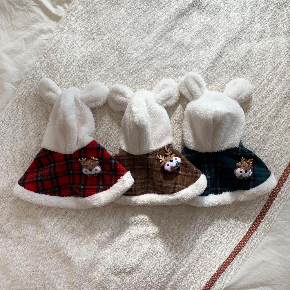 Christmas Plaid Hoodie Cape, S-XL, Christmas Costume Dog, Dog Cape, Dog Santa Fleece, Dog Clothing, Dog Fashion, Dog Apparel - NKpup