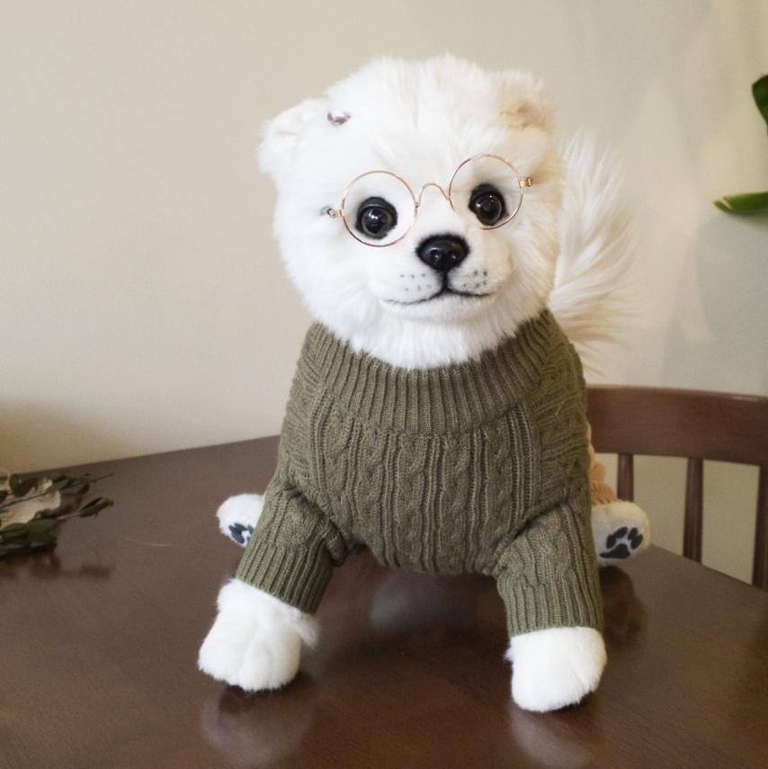 NKpup classic cable knit dog sweater in olive green
