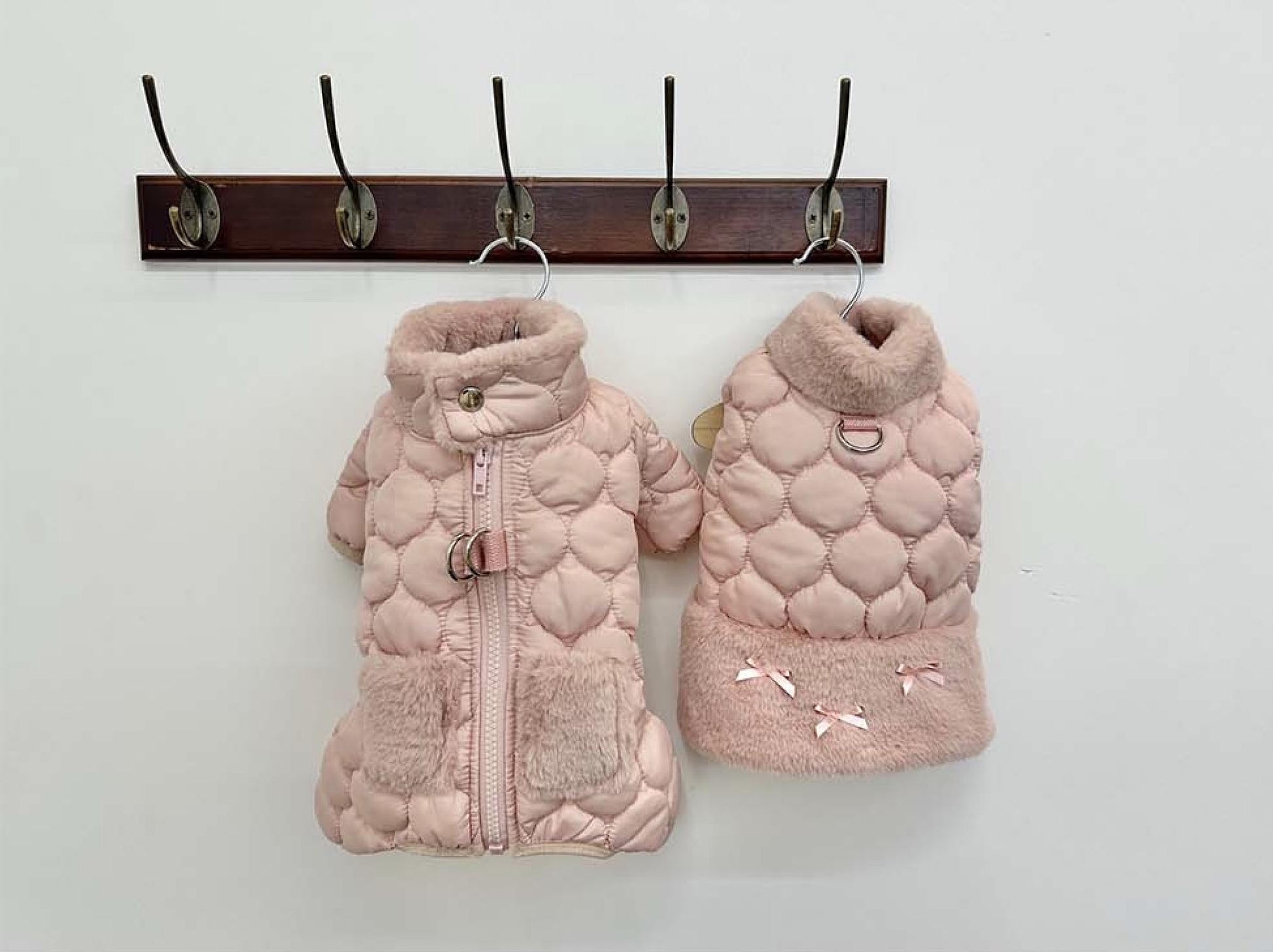 Cozy Quilted Fur Outfit Overall&Dress, S-2XL, Dog Jumpsuit, Dog Winter Dress, Small Dog Clothes, Dog Winter Top, NKPUP - NKpup
