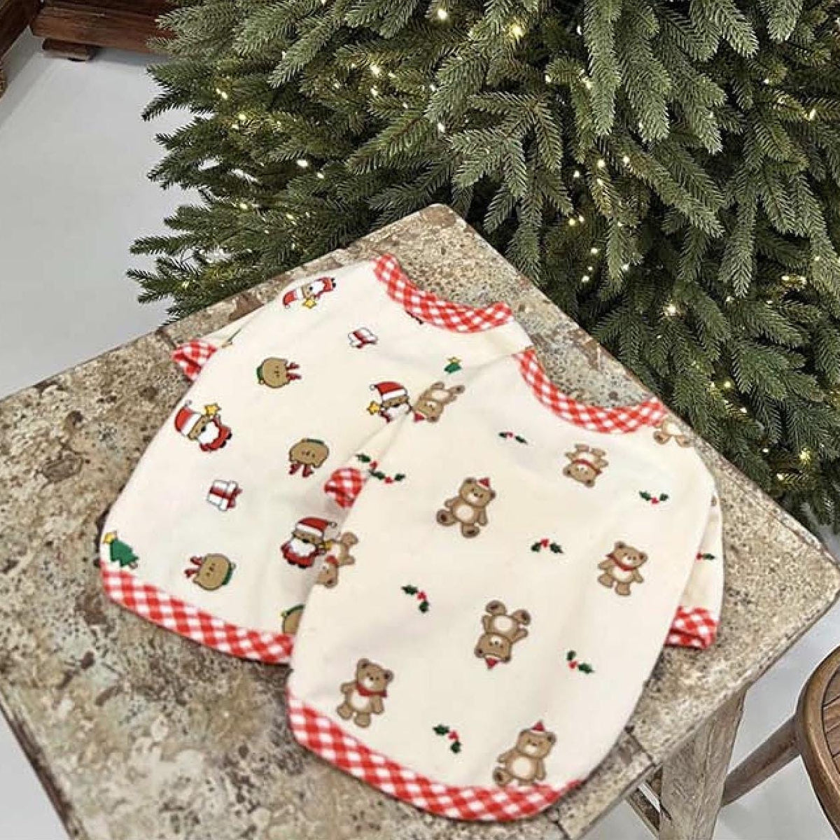 Santa Tree T-shirts, XS-2XL, Pet Sweater, Christmas Wear for Dog, Gift Idea for Furry Friends, Dog Apparel, Dog Costume - NKpup