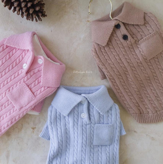 S-3XL, Premium Knit Polo Sweater, Small Dog Knit, Dog Sweater, Dog Winter Outfit, Small Dog Top, NKPUP - NKpup