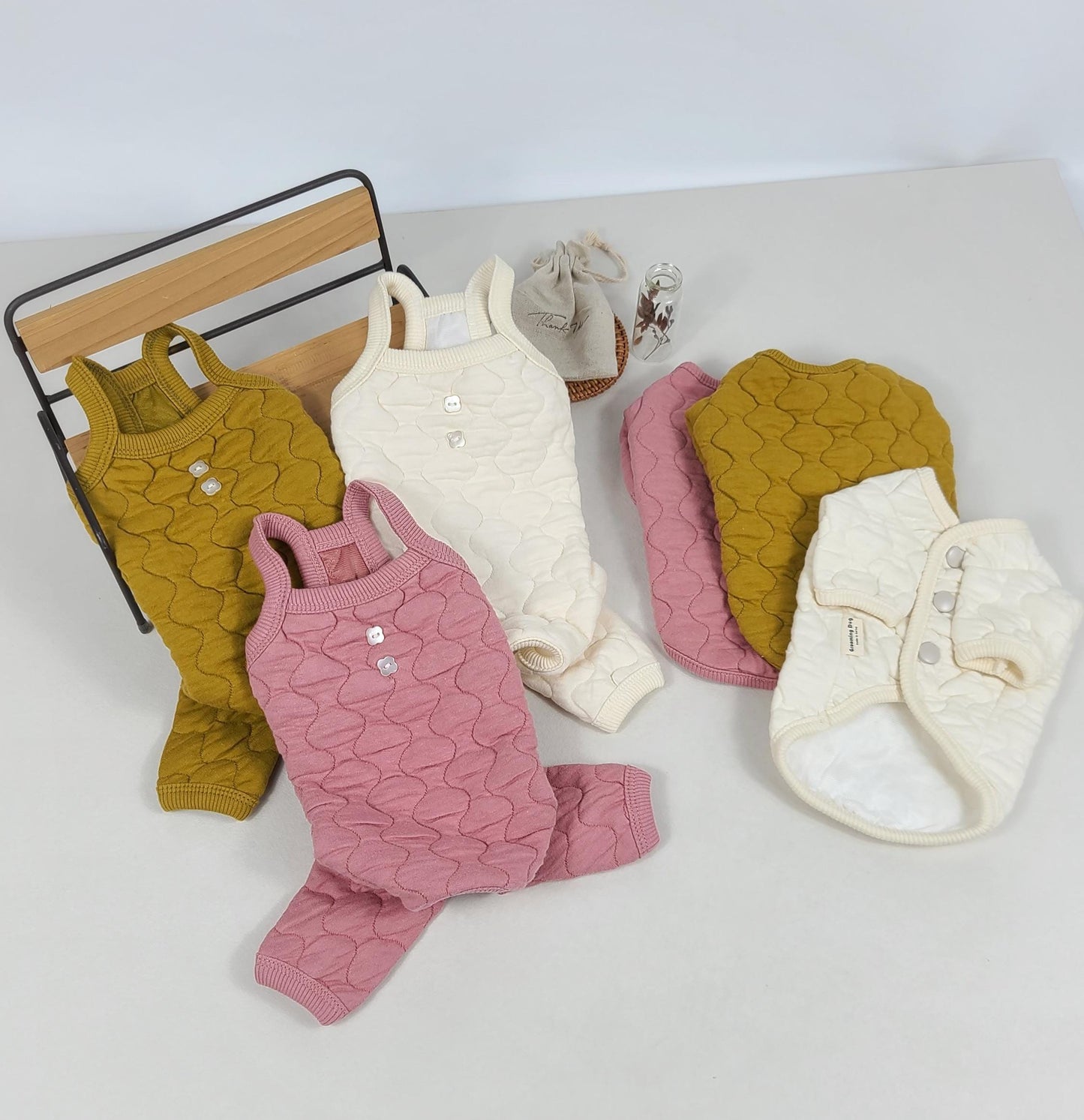 Quilted Overall, S-2XL, Small Dog Romper, Dog Jumpsuit, Small Dog Pants, Dog Clothes, Dog Winter Knit - NKpup