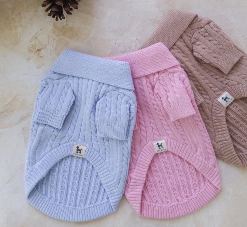 S-3XL, Premium Knit Polo Sweater, Small Dog Knit, Dog Sweater, Dog Winter Outfit, Small Dog Top, NKPUP - NKpup