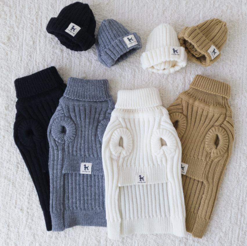 S-3XL, Ribbed Turtleneck Sweater, Small Dog Knit, Dog Sweater, Dog Winter Outfit, Small Dog Top, NKPUP - NKpup