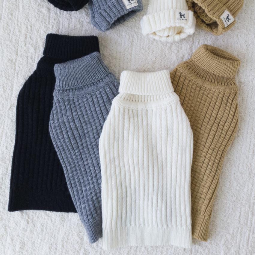 S-3XL, Ribbed Turtleneck Sweater, Small Dog Knit, Dog Sweater, Dog Winter Outfit, Small Dog Top, NKPUP - NKpup
