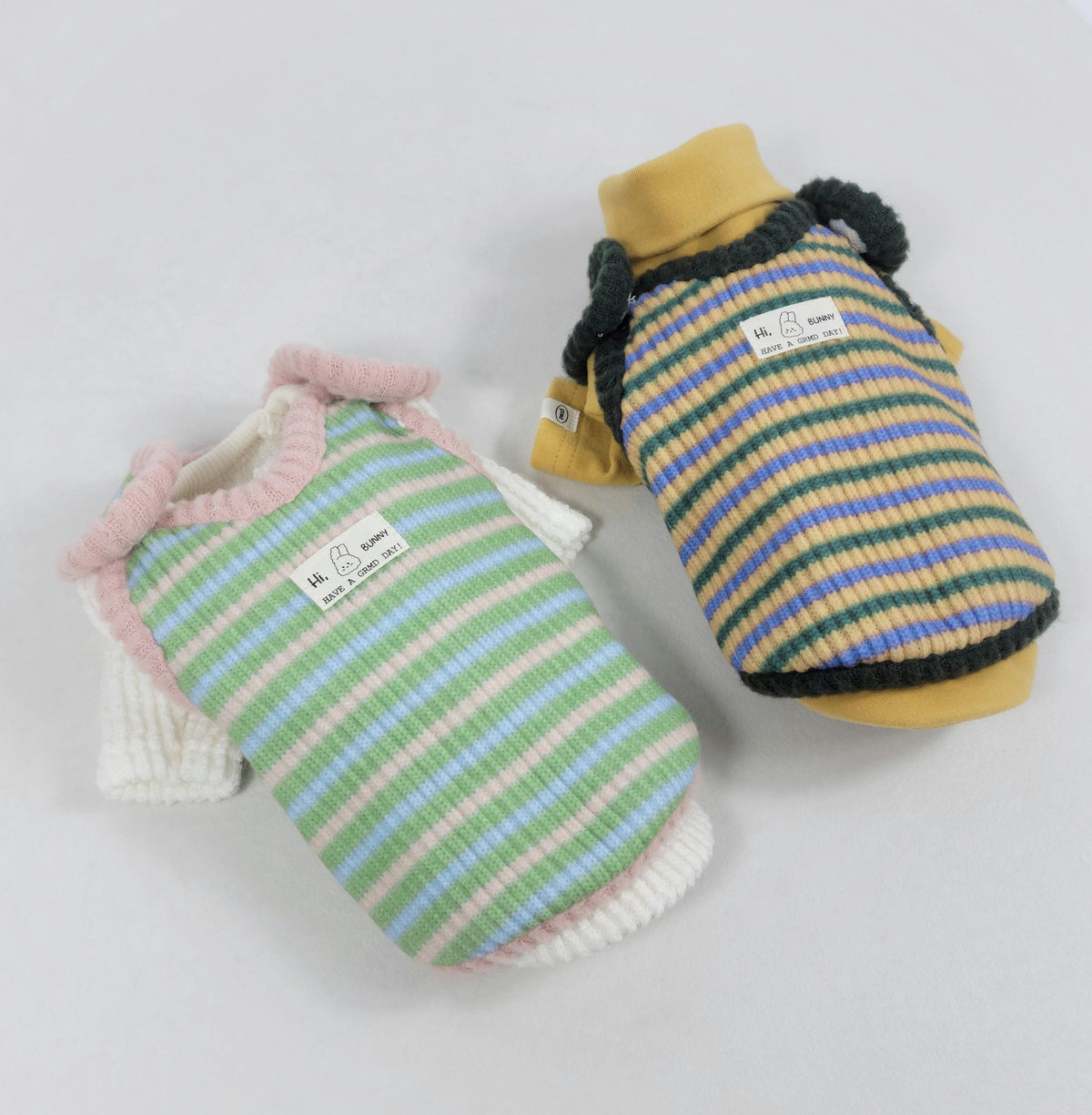 Cozy Striped Vest, S-2XL, Pet Clothing, Dog-Tee, Dog T-shirts, Dog Top, Dog Clothing, Dog Fashion, Dog Apparel - NKpup