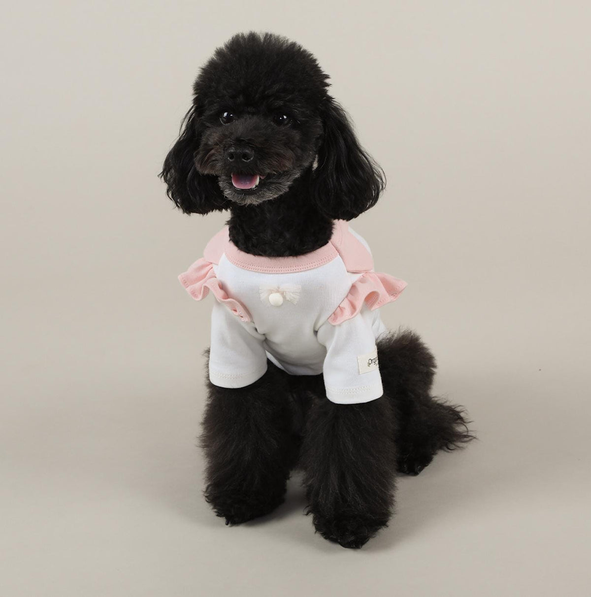 GOTS Organic Cotton Frilled T-Shirt, S-2XL, Certified Organic Cotton, Dog Cotton T-shirt, Dog Top, Eco-Friendly T-shirt for Dogs - NKpup