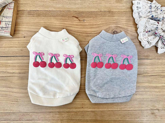 Cherry Delight Top, S-2XL, Small Dog Clothes, Dog Sweater, Dog Sweatshirt, Gift for Furry Friend, NKpup - NKpup