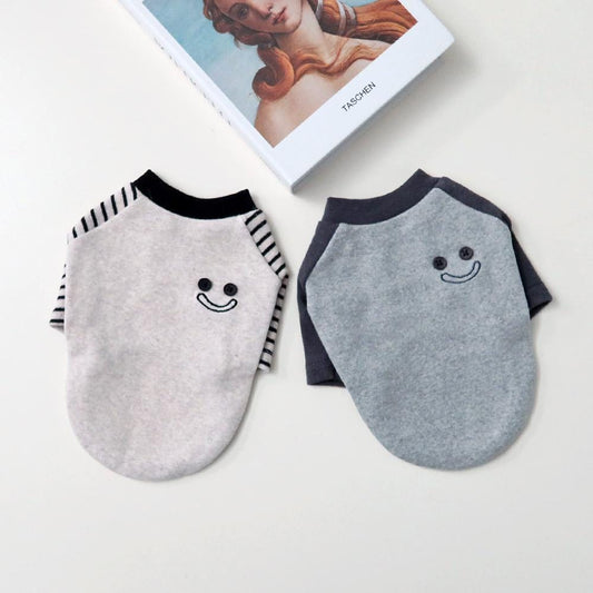 Happy Face Tee, S-XL, Small Dog Clothes, Cotton Shirt, Dog-Tee, Dog T-shirt, Dog Top, NKPUP - NKpup