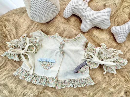 Floral Ruffle Dress, XS-2XL, Small Dog Clothes, Dog Dress, Dog Wedding, Dog Apparel, Pet Clothing, NKPUP - NKpup