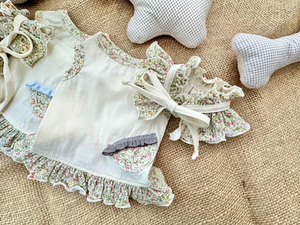 Floral Ruffle Dress, XS-2XL, Small Dog Clothes, Dog Dress, Dog Wedding, Dog Apparel, Pet Clothing, NKPUP - NKpup