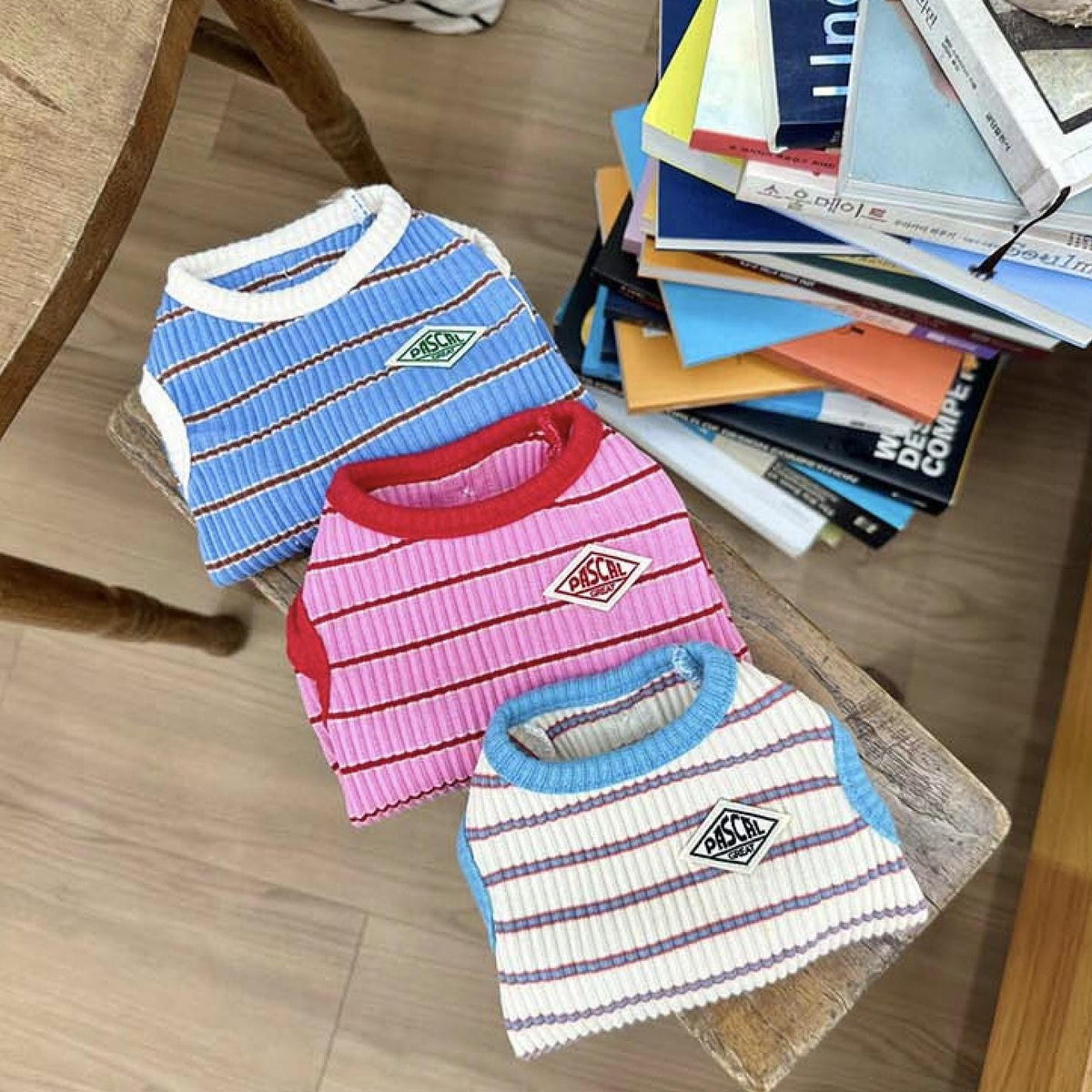 Striped Ribbed Top, XS-2XL, Small Dog Clothes, Dog Knit Shirt, Dog-Tee, Dog T-shirt, Dog Top, NKPUP - NKpup