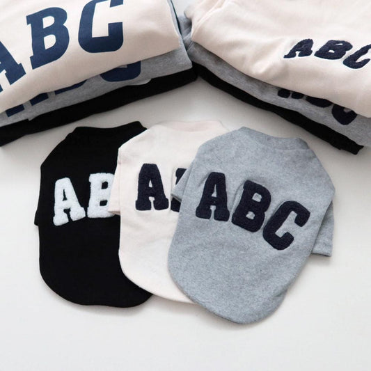 ABC Sweatshirt, S-2XL, Small Dog Clothes, Cotton Shirt, Dog-Tee, Dog T-shirt, Dog Top, NKPUP - NKpup