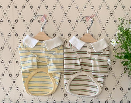 Striped Polo Top, S-XL, Small Dog shirt, Small Dog Clothes, Dog Fashion, Dog Apparel, Gift for Dogs, NKPUP - NKpup