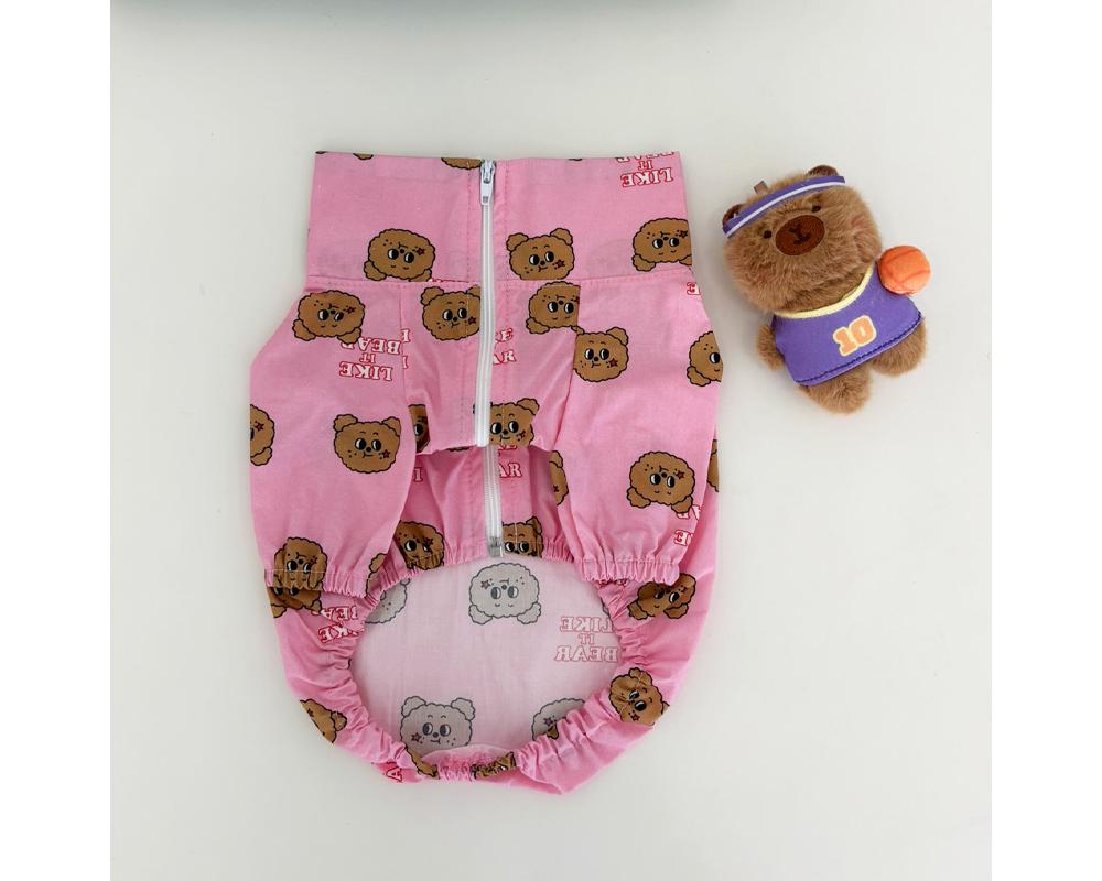 Teddy Print Zip-Up Jacket, S-2XL, Dog Jacket, Small Dog Outer, Small Dog Clothes, Gift for Dogs, NKPUP - NKpup