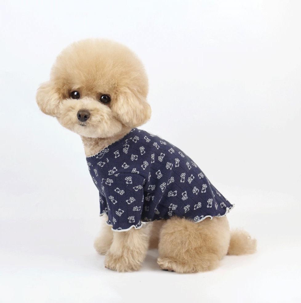 Bear Button Tee, S-2XL, Small Dog shirt, Small Dog Clothes, Dog Fashion, Dog Apparel, Gift for Dogs, NKPUP - NKpup
