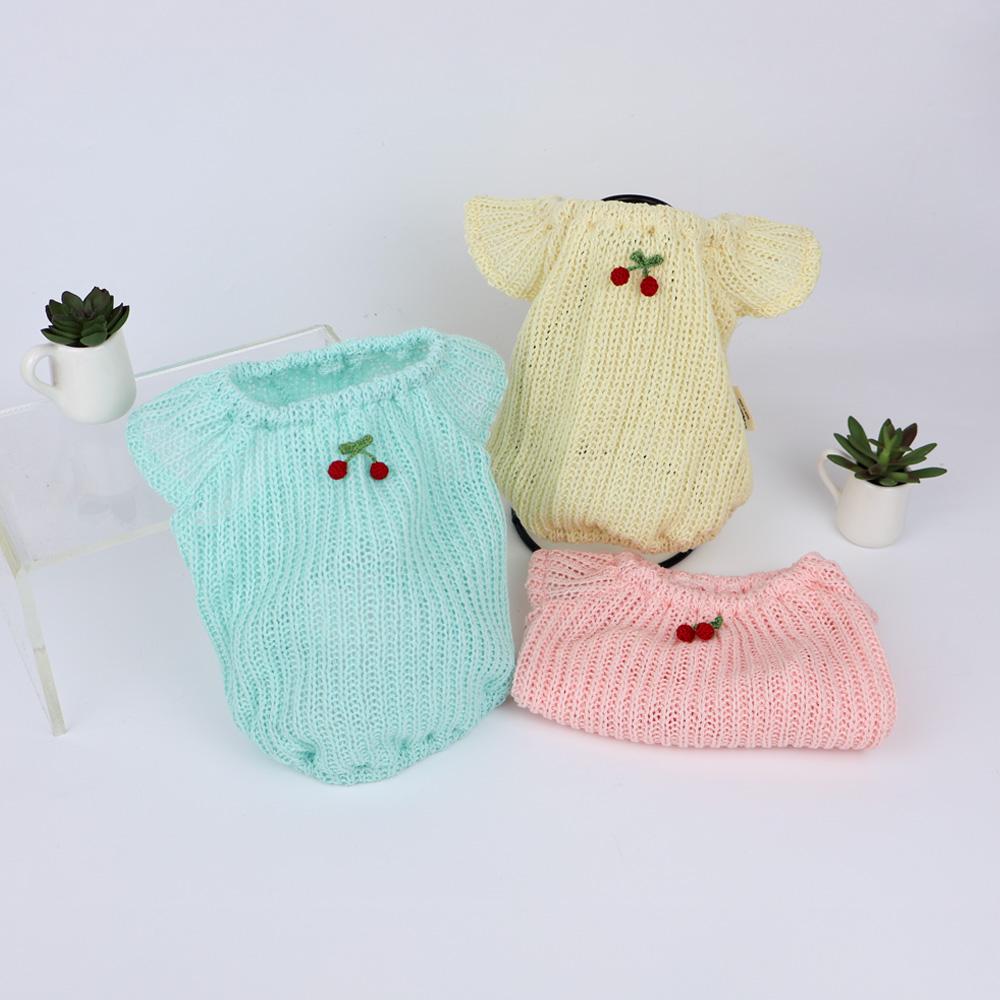 Cherry Puff Knit Top, S-2XL, Small Dog Clothes, Dog Knit, Dog Top, Gift for Pet, Dog Apparel, NKpup - NKpup