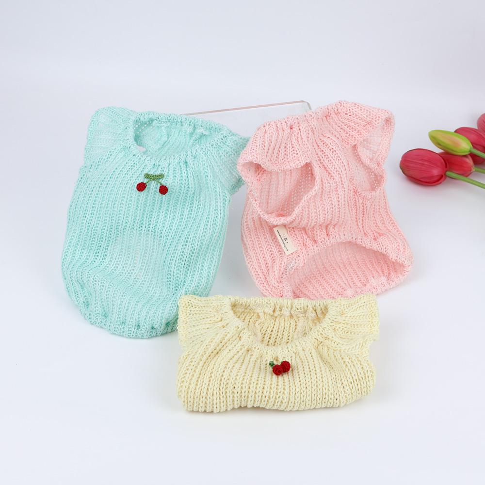 Cherry Puff Knit Top, S-2XL, Small Dog Clothes, Dog Knit, Dog Top, Gift for Pet, Dog Apparel, NKpup - NKpup