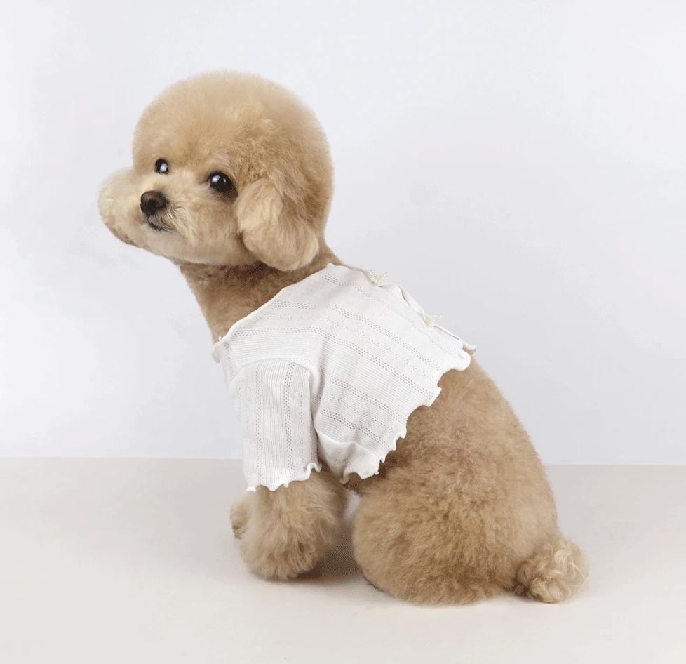 Pearl Knot Crop Cardigan, XS-XL, Small Dog Clothes, Dog Cardigan, Dog Jacket, Gift for Pet, NKPUP - NKpup