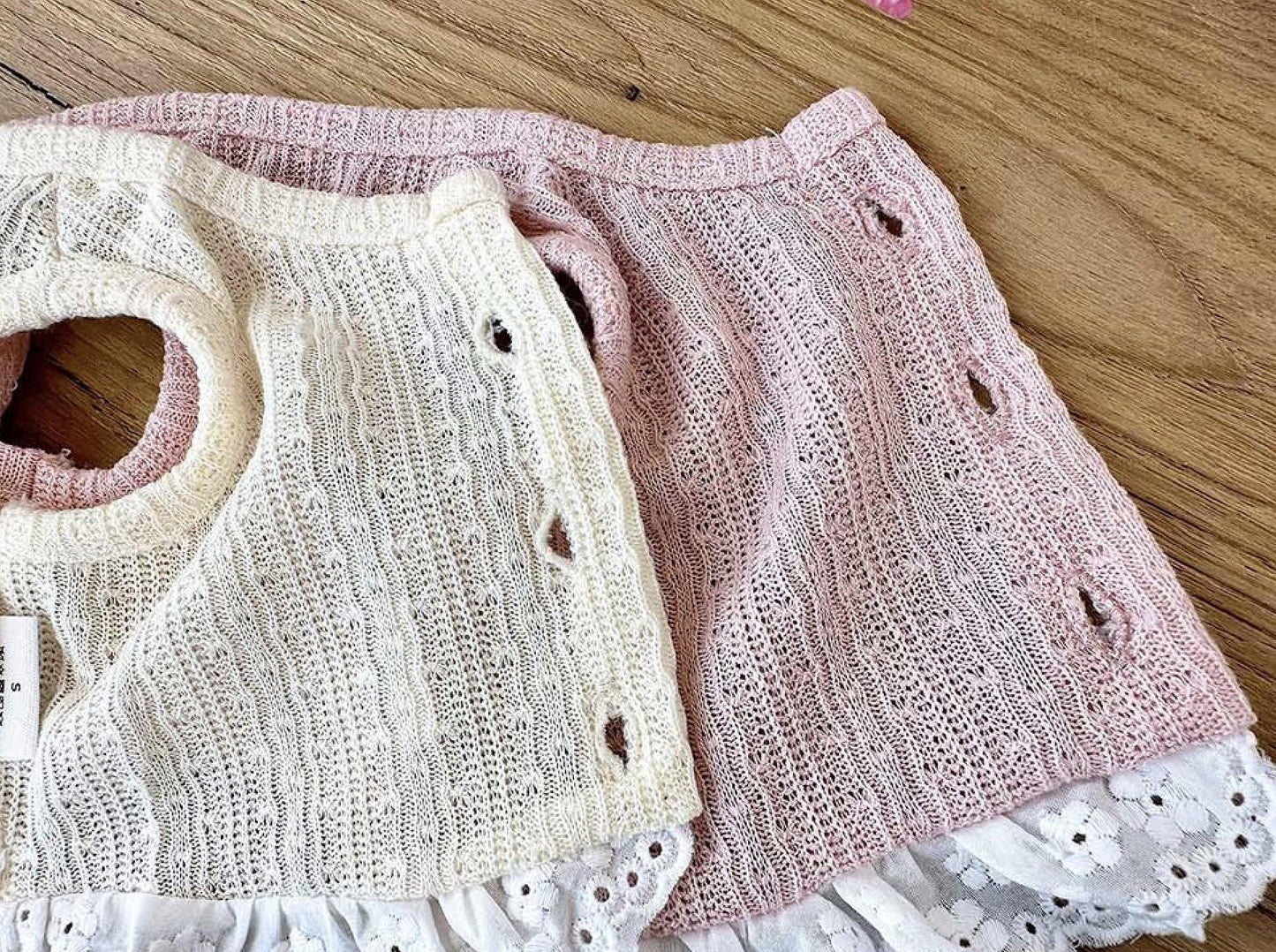 Flower button Crop Cardigan, XS-2XL, Small Dog Clothes, Dog Cardigan, Dog Jacket, Gift for Pet, NKPUP - NKpup