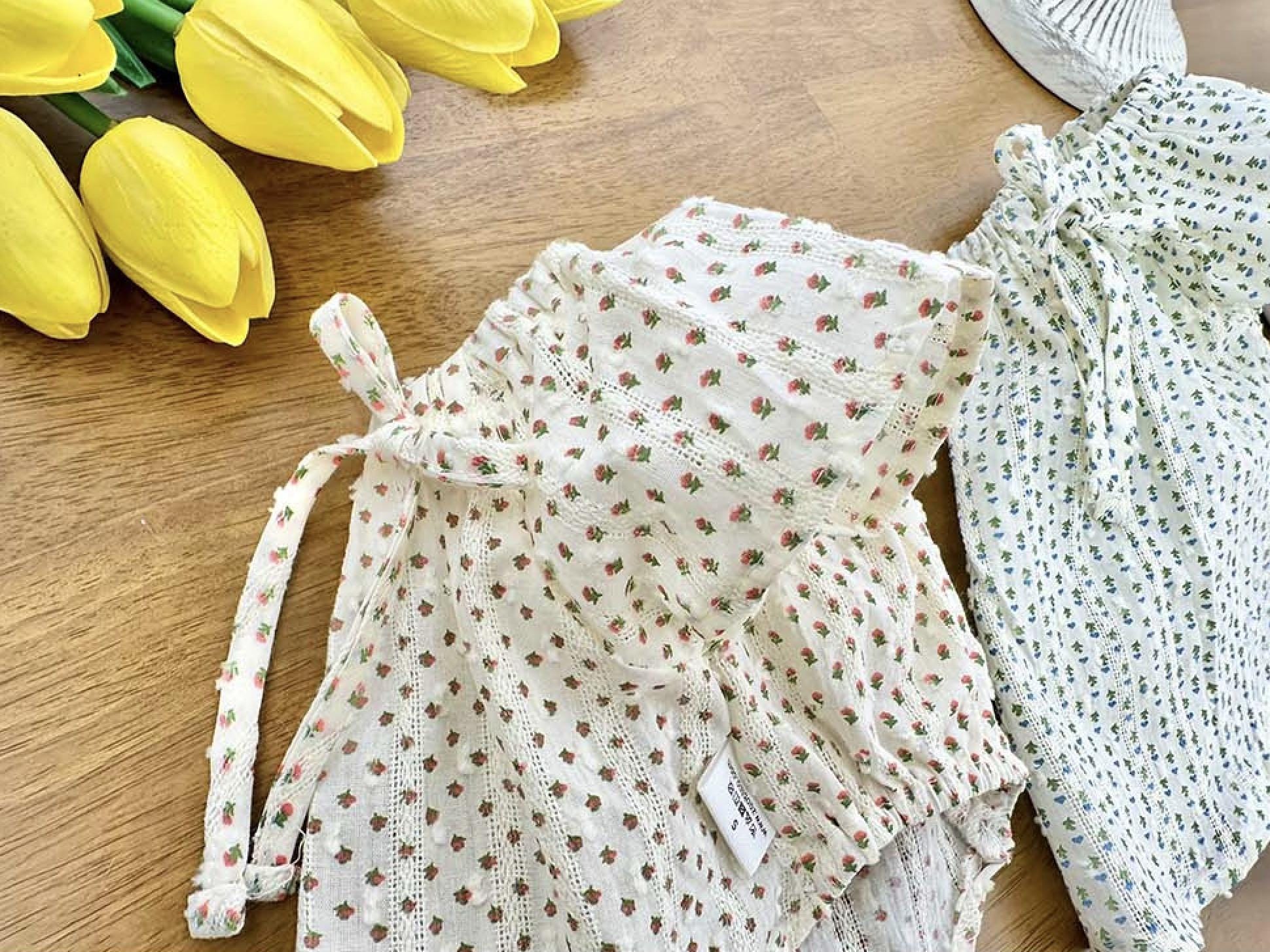 Floral Ruffle Dress, XS-XL, Small Dog Clothes, Dog Dress, Dog Wedding, Dog Floral Dress, NKPUP - NKpup