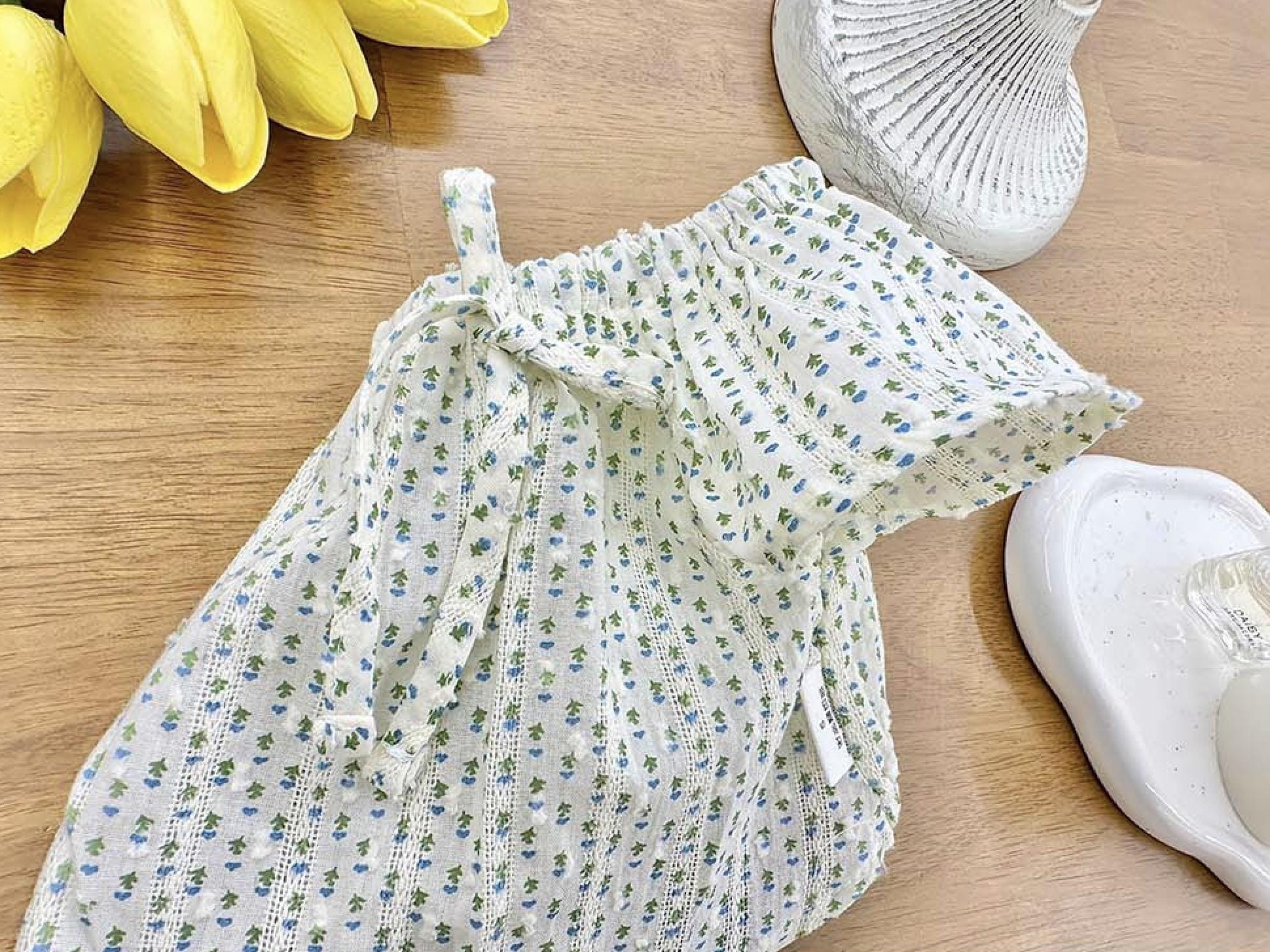 Floral Ruffle Dress, XS-XL, Small Dog Clothes, Dog Dress, Dog Wedding, Dog Floral Dress, NKPUP - NKpup