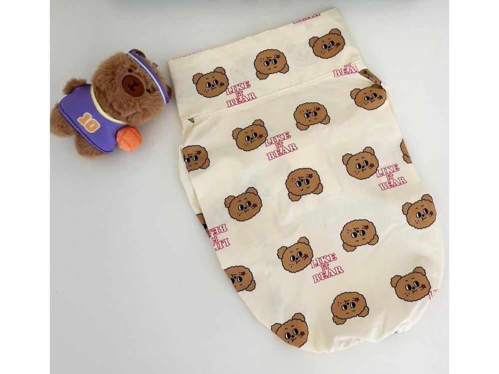 Teddy Print Zip-Up Jacket, S-2XL, Dog Jacket, Small Dog Outer, Small Dog Clothes, Gift for Dogs, NKPUP - NKpup