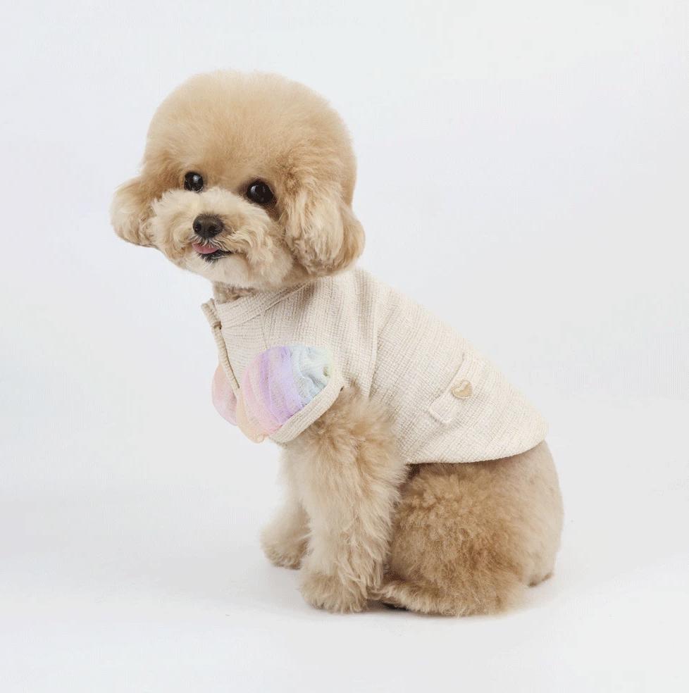 Rainbow Puff Sleeve Cardigan, S-2XL, Pet Clothes, Dog Luxury Dress, Small Dog Dress, Dog Outfit, NKPUP - NKpup