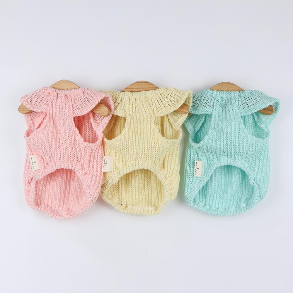 Cherry Puff Knit Top, S-2XL, Small Dog Clothes, Dog Knit, Dog Top, Gift for Pet, Dog Apparel, NKpup - NKpup