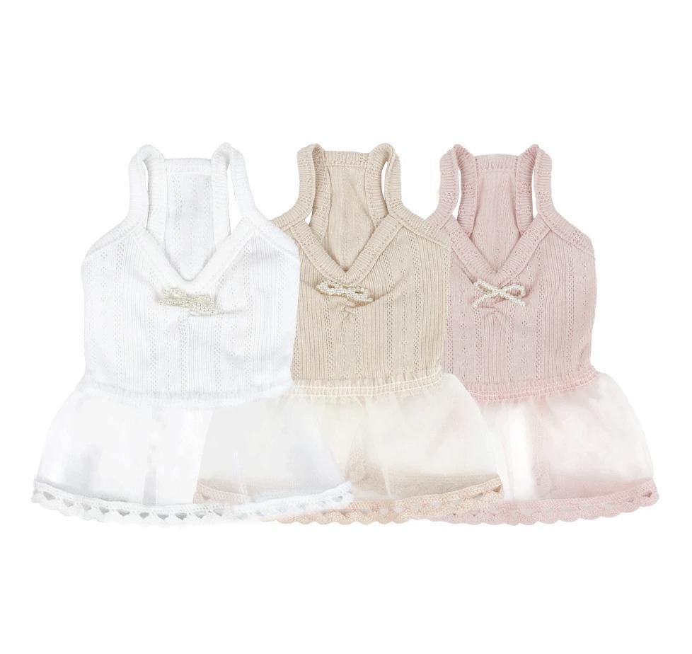 Pearl Tulle Dress, XS-XL, Small Dog Clothes, Dog Dress, Dog Wedding, Dog Luxury Dress, NKPUP - NKpup