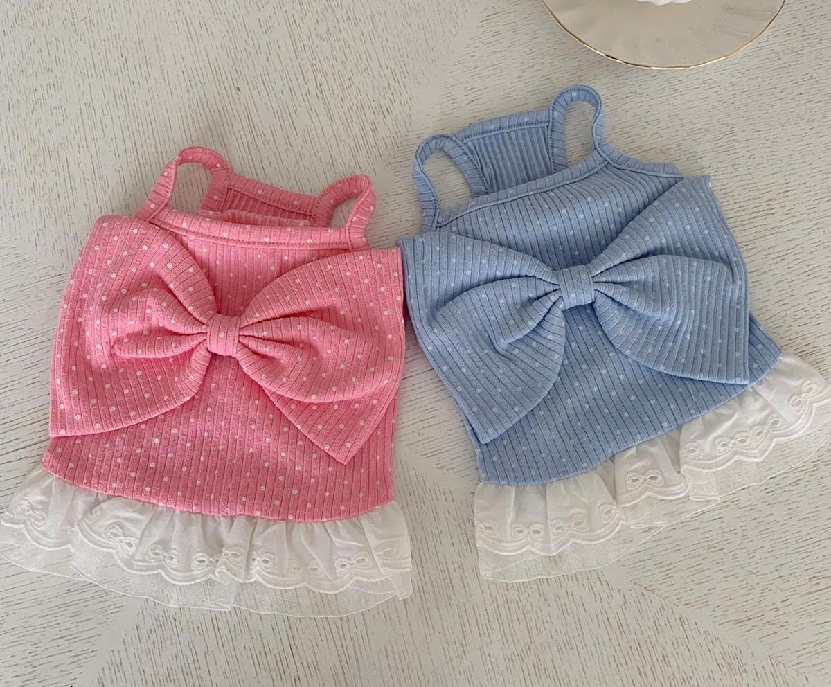 Sweet Bow Lace Dress, S-XL, Small Dog Clothes, Dog Dress, Dog Wedding, Dog Luxury Top, Pet Clothes, NKPUP - NKpup