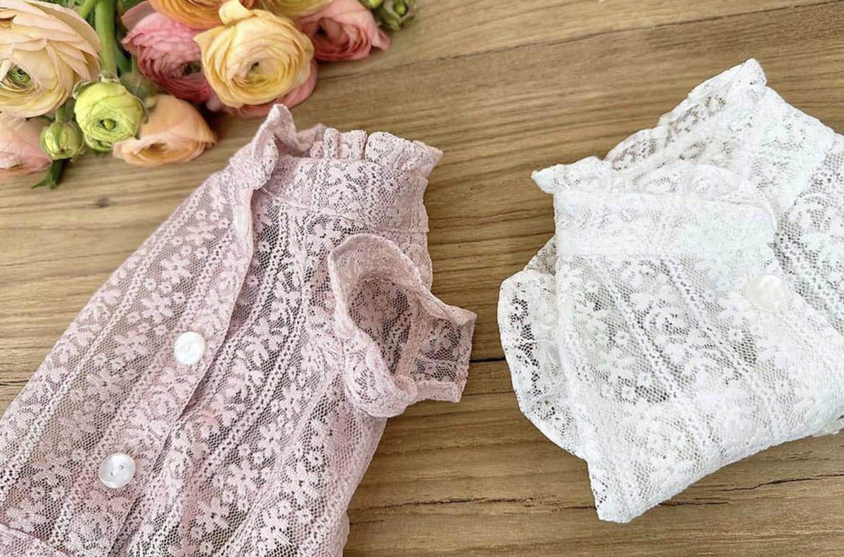 Romantic Snow Lace Blouse, XS-XL, Small Dog Clothes, Dog Summer Top, Dog-Tee, Dog Luxury Top, Dog Wedding, NKPUP - NKpup