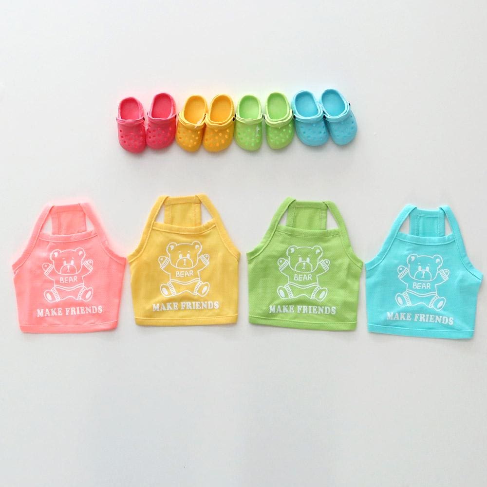 Luminous Bear Tank, S-XL, Small Dog shirt, Small Dog Clothes, Dog Summer Top, Dog Apparel, Gift for Dogs, NKPUP - NKpup