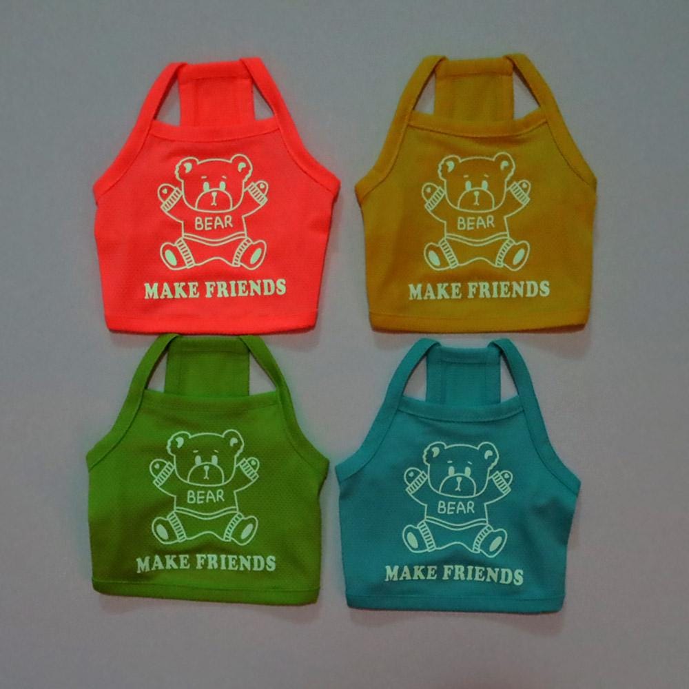 Luminous Bear Tank, S-XL, Small Dog shirt, Small Dog Clothes, Dog Summer Top, Dog Apparel, Gift for Dogs, NKPUP - NKpup