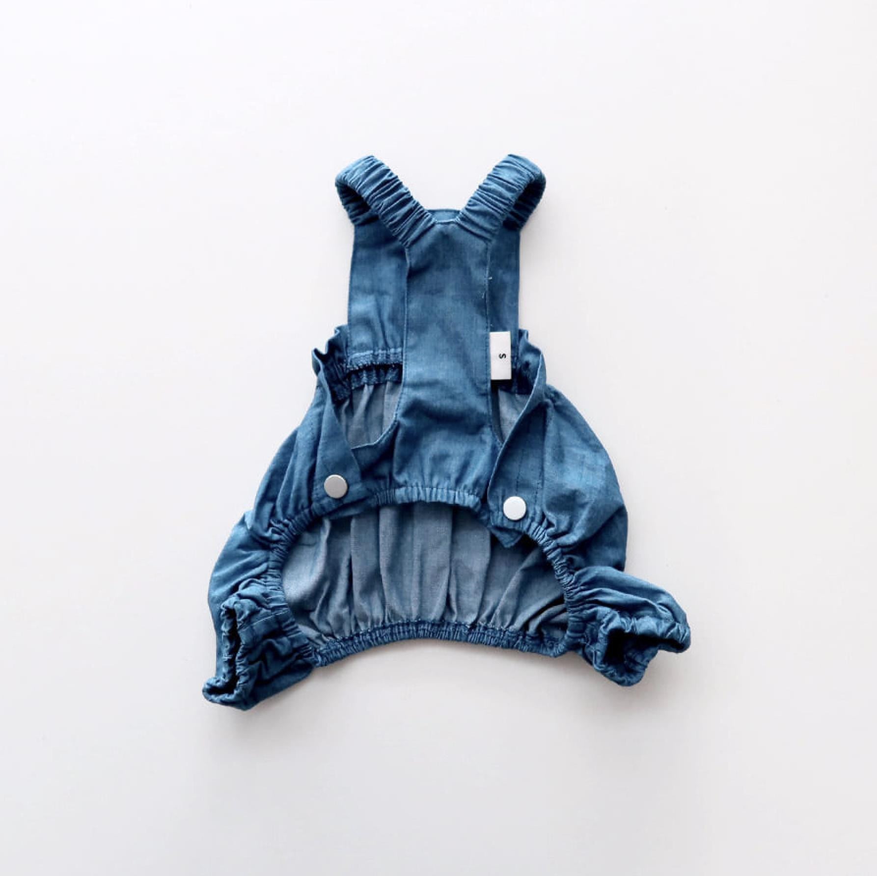 Denim Bear Outfit W/Cap, S-XL, Pet Pants, Dog Jumpsuit, Pet Clothing, Dog Coat, Dog Winter Top, Dog Fashion, Dog Apparel, Pet Clothing - NKpup