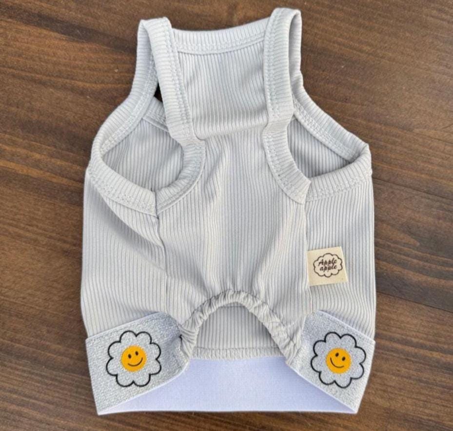 Happy Daisy Cooling Ribbed Dress, S-2XL, Small Dog Shirt, Small Dog Clothes, Dog Blouse, Gift for Dogs, NKPUP - NKpup