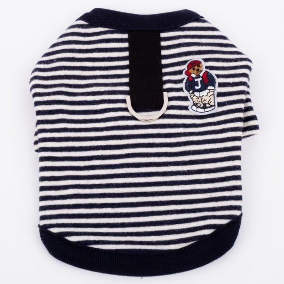 Varsity Stripe D-Ring Tee, S-XL, Dog-Tee, Dog T-shirt, Dog Top, Dog Clothing, Dog Fashion, Dog Apparel, Harness Cloth - NKpup