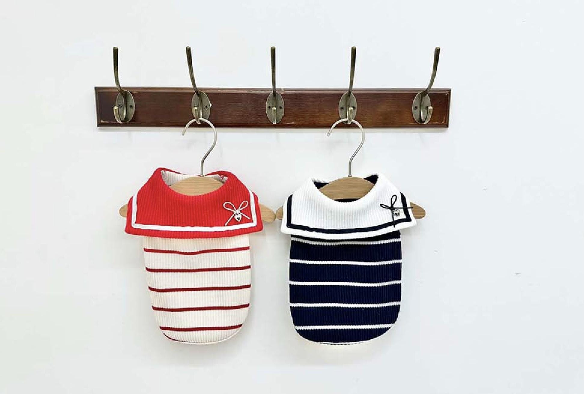 Striped Sailor Top, XS-2XL, Small Dog Clothes, Cotton Shirt, Dog-Tee, Dog T-shirt, Dog Top, NKPUP - NKpup