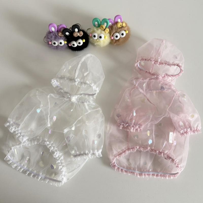 Fairy Sheer Hooded Jacket, S-2XL, Small Dog Clothes, Dog Vest, Dog outer, Dog Top, Gift for Furry Friend, NKPUP - NKpup